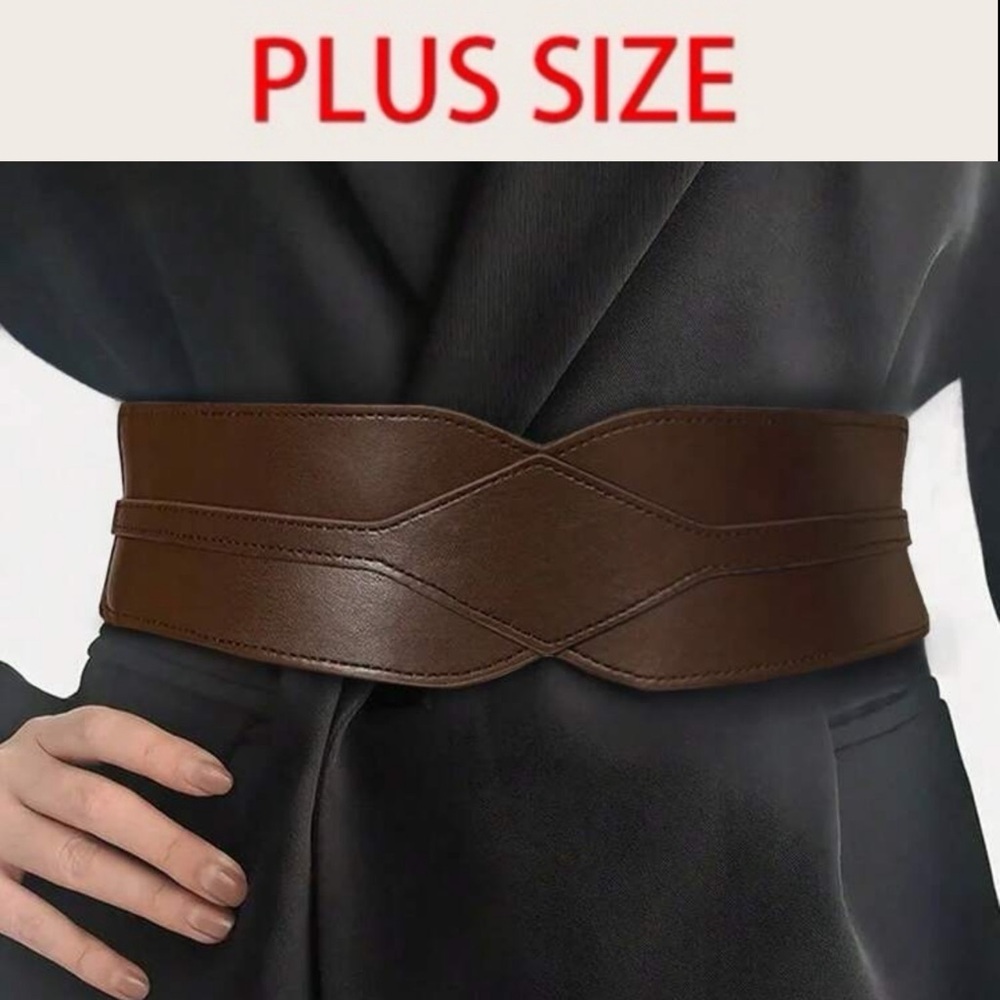 🤎 PLUS Faux Leather Stretch Belt 🤎